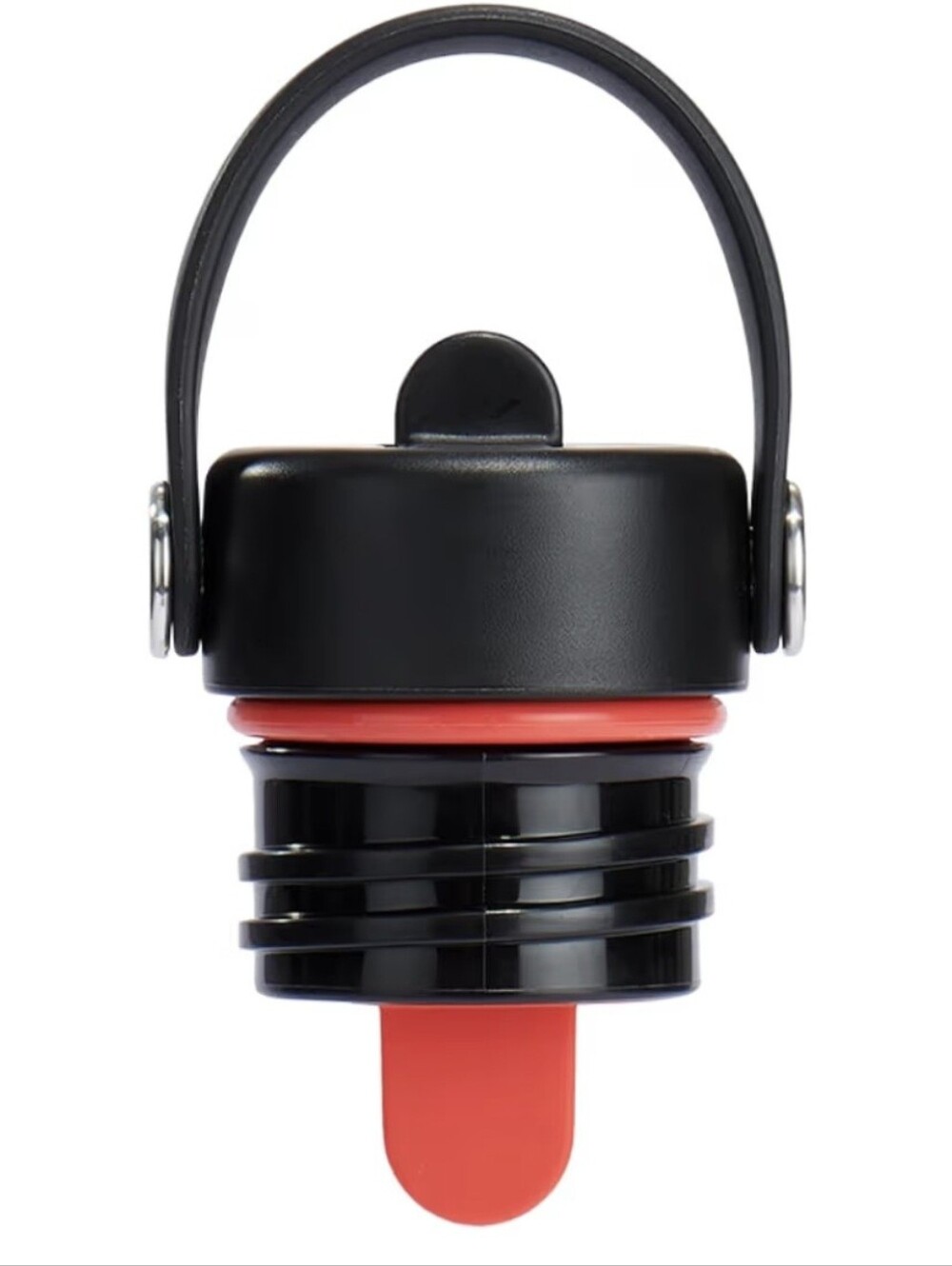Set Of 2 Replacement Water Bottle Cap with Handle - Black & Red